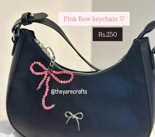 Pink Bow Keychain౨ৎ