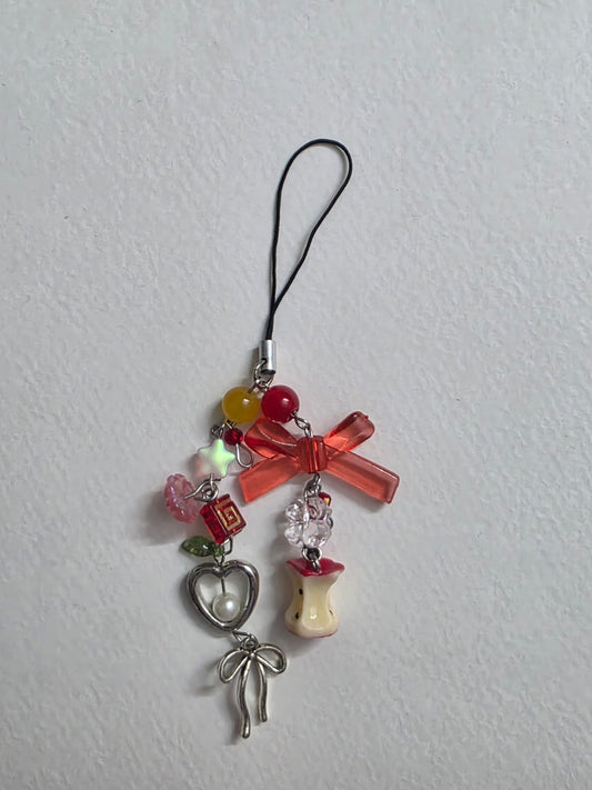 eaten apple phone charm ⊹ ࣪ ˖