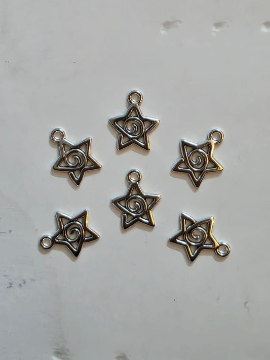 Spiral star charms