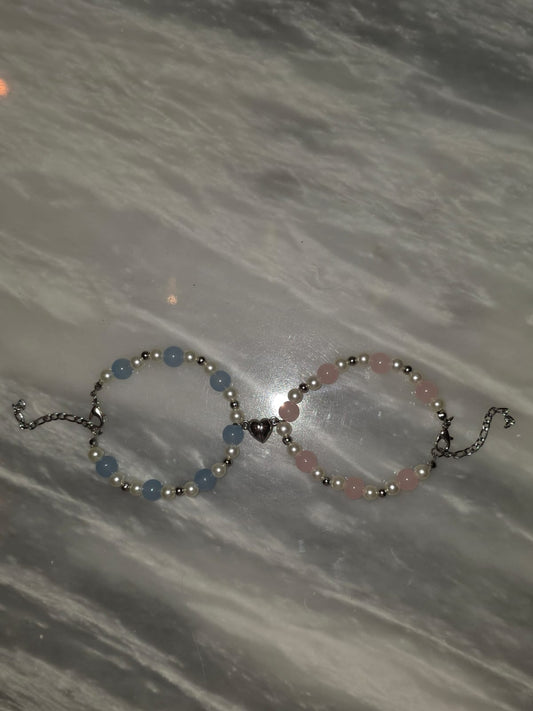 matching bracelets with heart magnet౨ৎ