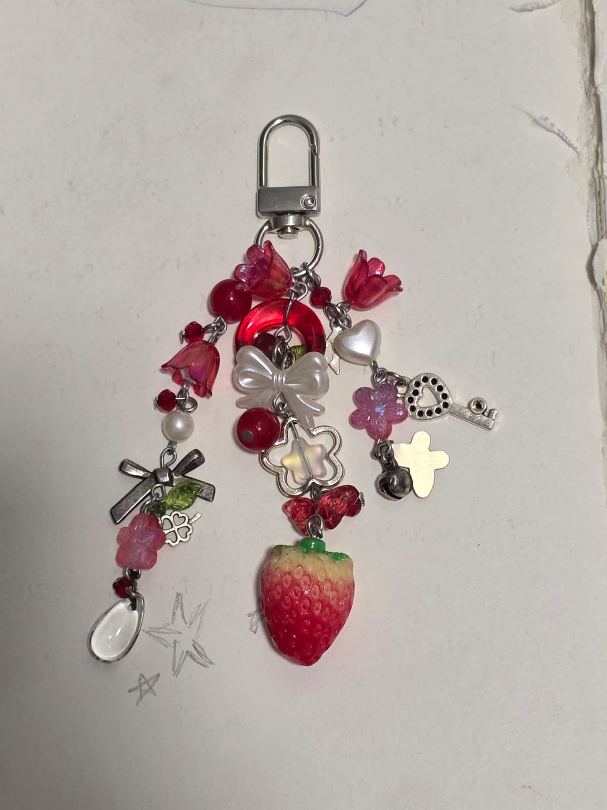 Matching Strawberry Chunky Keychains